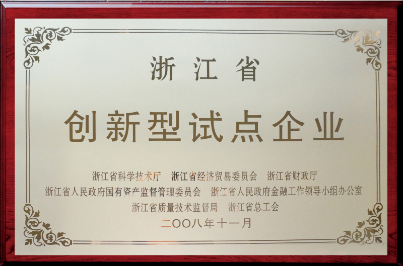 浙江省創(chuàng)新型試點(diǎn)企業(yè)